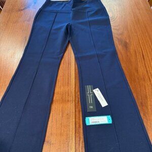Liverpool Pearl Pintuck Flare Pant, Navy, Large